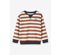 Sweatshirt NMMOVILLO Jungen NAME IT Streifen rotbraun Gr. 98