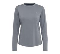 Sweatshirt NORTH BEND "Longsleeve NBTergola", Damen, Gr. 38, grau (lava smoke), Obermaterial: 92% Polyester PES. 8% Elasthan EL., Shirts Sweatshirt (56830262-38) lava smoke