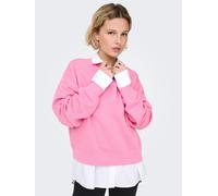 Sweatshirt ONLY "ONLBEST L/S CREW NECK SWT NOOS", Damen, Gr. L, sachet pink, Sweatware, Obermaterial: 65% Polyester, 35% Baumwolle, unifarben, regular fit normal, Rundhals, Rippbündchen, Sweatshirts S