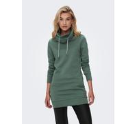 Sweatshirt ONLY "ONLBETTE L/S LONG HIGH NECK SWT", Damen, Gr. XS, balsam grün, Sweatware, Obermaterial: 65% Polyester, 35% Baumwolle, unifarben, regular fit, Rundhals, Sweatshirts Sweatshirt (36152367