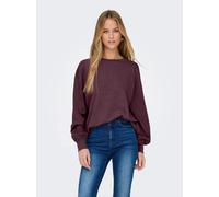 Sweatshirt ONLY "ONLBROOKE L/S O-NECK FLOWER SWT", Damen, Gr. S, rose braun detail:boho butterfly (cloud dancer), Sweatware, Obermaterial: 60% Baumwolle, 40% Polyester, regular fit normal, Rundhals, R