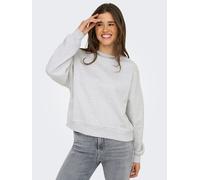 Sweatshirt ONLY "ONLDAZE L/S CREW NECK SWT NOOS", Damen, Gr. S, light grau melange, Sweatware, Obermaterial: 78% Baumwolle, 22% Polyester, unifarben, regular fit taillenlang, Rundhals, Rippbündchen, S