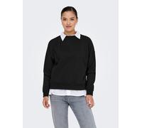Sweatshirt ONLY "ONLDAZE L/S CREW NECK SWT NOOS", Damen, Gr. S, schwarz, Sweatware, Obermaterial: 78% Baumwolle, 22% Polyester, unifarben, regular fit taillenlang, Rundhals, Rippbündchen, Sweatshirts