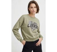 Sweatshirt ONLY "ONLLAUREN L/S LEO O-NECK CC SWT", Damen, Gr. M, mermaid print:chérie, lia zebra, Sweatware, Obermaterial: 60% Baumwolle, 40% Polyester, regular fit hüftlang, Rundhals, Rippbündchen, S