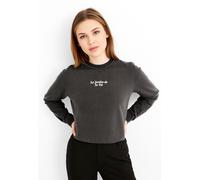 Sweatshirt ONLY "ONLLUCINDA L/S FLOWERS O-NECK UB SWT", Damen, Gr. L, schwarz (schwarz print:vitamin sea eternal), Sweatware, Obermaterial: 60% Baumwolle, 40% Polyester, bedruckt, regular fit normal,