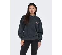 Sweatshirt ONLY "ONLLUCINDA L/S WILD O-NECK BOX SWT", Damen, Gr. XL, phantom print:texana texas, Sweatware, Obermaterial: 60% Baumwolle, 40% Polyester, bedruckt, regular fit, Rundhals, angesetztes Bün