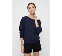 Sweatshirt ONLY "ONLRHINA L/S ONE SHOULDER NOOS SWT", Damen, Gr. L, night sky, Sweatware, Obermaterial: 60% Baumwolle, 40% Polyester, unifarben, oversize normal, tiefer Rundhals, Sweatshirts Sweatshir