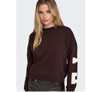 Sweatshirt ONLY "ONLSWEAT L/S BACK/SLEEVE PRINT SWT NOOS", Damen, Gr. M, rot (vineyard wine detail:birch florida print), Sweatware, Obermaterial: 60% Baumwolle, 40% Polyester, bedruckt, loose fit norm