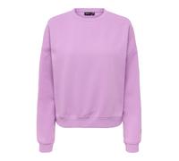 Sweatshirt ONLY "ONLSWEAT L/S CREW OVERSIZE SWT", Damen, Gr. L, african violet, Sweatware, Obermaterial: 60% Baumwolle, 40% Polyester, unifarben, loose fit normal, Rundhals, Sweatshirts Sweatshirt, Ba