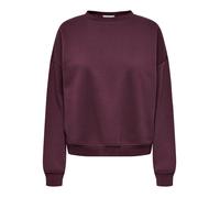Sweatshirt ONLY "ONLSWEAT L/S CREW OVERSIZE SWT", Damen, Gr. L, winetasting, Sweatware, Obermaterial: 60% Baumwolle, 40% Polyester, unifarben, loose fit normal, Rundhals, Sweatshirts Sweatshirt, Baumw