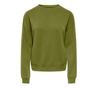 Sweatshirt ONLY "ONLSWEAT L/S CREW OVERSIZE SWT", Damen, Gr. M, peat moss, Sweatware, Obermaterial: 60% Baumwolle, 40% Polyester, unifarben, loose fit normal, Rundhals, Sweatshirts Sweatshirt, Baumwol