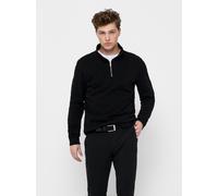 ONLY & SONS Herren Pullover ONSCERES Half Zip Sweat - Regular Fit S M L XL XXL, Größe:XL, Farbe:22019055 Black