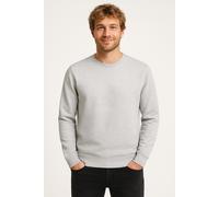 Sweatshirt ONLY & SONS "ONSCHASE REG CREW SWEAT OTL", Herren, Gr. S, grau (light grau melange), angeraute Sweatware, Obermaterial: 52% Baumwolle, 48% Polyester, meliert, unifarben, regular fit normal,