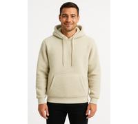 Sweatshirt ONLY & SONS "ONSEMILIO REG TEDDY HOODIE SWEAT VD", Herren, Gr. L, beige (silber lining), angeraute Sweatware, Obermaterial: 100% Polyester, unifarben, regular fit normal, Rippbündchen, Swea