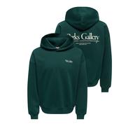 Sweatshirt ONLY & SONS "ONSPARKS GALLERY RLX SWEAT HOODIE NOOS", Herren, Gr. L, grün (pine grove print:parks gallery), angeraute Sweatware, Obermaterial: 75% Baumwolle, 25% Polyester, bedruckt, regula