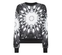 Sweatshirt PLEIN SPORT "Optical Flower", Damen, Gr. XS, schwarz (02, schwarz), Obermaterial: 100% Baumwolle, Sweatshirts (89609114-XS) 02, schwarz