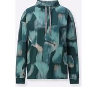 Sweatshirt CREATION L, Damen, Gr. 36, blau (ozean, petrol, bedruckt), 100% Baumwolle, gemustert, Sweatshirts Sweatshirt (59101136-36) ozean, petrol, bedruckt