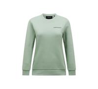 Sweatshirt PEAK PERFORMANCE "W Original Small Logo Crew", Damen, Gr. L, grün (salbei), 78% Baumwolle, 22% Polyester, unifarben, normal normal, Rundhals, Sweatshirts Sweatshirt, mit sportivem Design (6