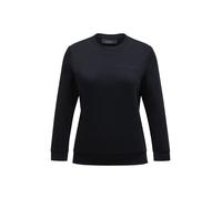 Sweatshirt PEAK PERFORMANCE "W Original Small Logo Crew", Damen, Gr. L, schwarz, 78% Baumwolle, 22% Polyester, unifarben, normal normal, Rundhals, Sweatshirts Sweatshirt, mit sportivem Design (1839003