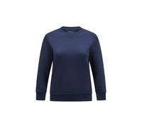 Sweatshirt PEAK PERFORMANCE "W Original Small Logo Crew", Damen, Gr. XS, blau (dunkelblau), 78% Baumwolle, 22% Polyester, unifarben, normal normal, Rundhals, Sweatshirts Sweatshirt, mit sportivem Desi