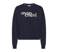 Sweatshirt SAINT TROPEZ "Sweatshirt PegrinaSZ", Damen, Gr. M, blau (night sky), Obermaterial: 60% Baumwolle CO(Bio). 40% Polyester PES., Sweatshirts Sweatshirt (21189020-M) night sky