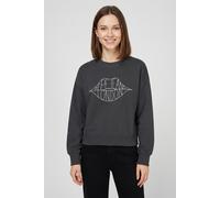 Sweatshirt PEPE JEANS "BERNIS", Damen, Gr. XL, 999schwarz, Sweatware, Obermaterial: 85% Baumwolle, 15% Polyester, normal, Rundhals, Rippbündchen, Sweatshirts Sweatshirt, mit Rundhals, bestickt (640432