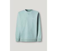 Sweatshirt PEPE JEANS "JOHN CREW", Herren, Gr. XL, schwarz acqua blau, Sweatware, Obermaterial: 100% Baumwolle, unifarben, hüftbedeckend, Rundhals, Rippbündchen, Sweatshirts Sweatshirt, mit Rippeinsat