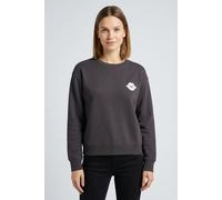 Sweatshirt PEPE JEANS "LETHA", Damen, Gr. S, 990washed schwarz, Sweatware, Obermaterial: 85% Baumwolle, 15% Polyester, bedruckt, normal, Rundhals, Rippstrickbündchen, Sweatshirts Sweatshirt, mit gerip