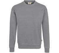 Hakro Sweatshirt 475 Comfort Fit Rundhals Mikralinar® grau Einfarbig