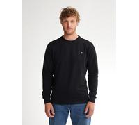 Sweatshirt PETROL INDUSTRIES, Herren, Gr. 3XL, schwarz, Sweatware, Obermaterial: 95% Baumwolle, 5% Elasthan, unifarben, regular fit taillenbedeckt, Rundhals, Rippbündchen, Sweatshirts Sweatshirt, mit