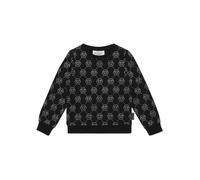 Sweatshirt PHILIPP PLEIN "Monogram Mit Schmucksteinen", Damen, Gr. 10, schwarz-weiß (02, schwarz), Obermaterial: 5% Elasthan, 95% Baumwolle, Sweatshirts Sweatshirt (65021035-10) 02, schwarz
