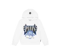 Sweatshirt PHILIPP PLEIN "Racing", Herren, Gr. 8, weiß (01, weiß), Obermaterial: 5% Elasthan, 95% Baumwolle, Sweatshirts Sweatshirt (45257833-8) 01, weiß