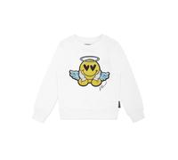 Sweatshirt PHILIPP PLEIN "Smile", Damen, Gr. 10, weiß (01, weiß), Obermaterial: 5% Elasthan, 95% Baumwolle, Sweatshirts Sweatshirt (23438103-10) 01, weiß