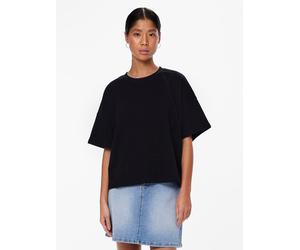 Sweatshirt PIECES "PCCHILLI SUMMER 2/4 LOOSE SWEAT NOOS BC", Damen, Gr. XL, schwarz, Sweatware, Obermaterial: 50% Baumwolle, 50% Polyester, unifarben, loose fit kurz, Rundhals, Sweatshirts Sweatshirt,