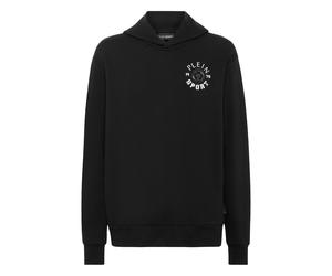 Sweatshirt PLEIN SPORT "Hoodie", Jungen, Gr. 4XL, 0201, schwarz, weiß, Obermaterial: 88% Baumwolle, 12% Polyester, Sweatshirts Sweatshirt (44344564-4XL) 0201, schwarz, weiß