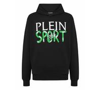 Sweatshirt PLEIN SPORT "Hoodie", Herren, Gr. M, schwarz (02, schwarz), Obermaterial: 88% Baumwolle, 12% Polyester, Sweatshirts Sweatshirt (16839346-M) 02, schwarz