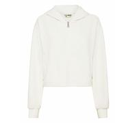 Sweatshirt PLEIN SPORT "Kapuzen-Sweatshirt", Damen, Gr. M, weiß (01of, sanftes weiß), Obermaterial: 47% Polyester, 38% Viskose, 15% Elasthan, Sweatshirts Sweatshirt (62135653-M) 01of, sanftes weiß