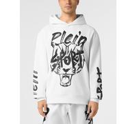Sweatshirt PLEIN SPORT "Kapuzen-Sweatshirt", Jungen, Gr. XXL, 01, weiß, Obermaterial: 13% Polyester, 87% Baumwolle, Sweatshirts Sweatshirt (56221225-XXL) 01, weiß