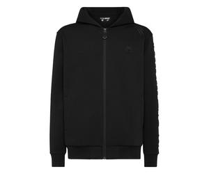Sweatshirt PLEIN SPORT "Kapuzen-Sweatshirt", Jungen, Gr. L, schwarz (02, schwarz), Obermaterial: 80% Baumwolle, 13% Polyester, 7% Elasthan, Sweatshirts Sweatshirt (79393163-L) 02, schwarz