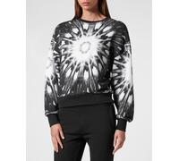 Sweatshirt PLEIN SPORT "Optical Flower", Mädchen, Gr. S, schwarz (02, schwarz), Obermaterial: 100% Baumwolle, Sweatshirts Sweatshirt (89609114-S) 02, schwarz