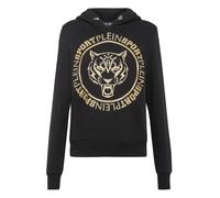 PLEIN SPORT Damen Kapuzensweat TIGER (PP2635) XL Schwarz