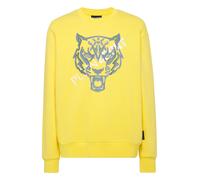 Sweatshirt PLEIN SPORT "Tiger", Herren, Gr. L, 09, gelb, Obermaterial: 88% Baumwolle, 12% Polyester, Sweatshirts (50998565-L) 09, gelb