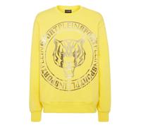 Sweatshirt PLEIN SPORT "Tiger", Herren, Gr. L, gelb (09, gelb), Obermaterial: 88% Baumwolle, 12% Polyester, Sweatshirts Sweatshirt (60985468-L) 09, gelb
