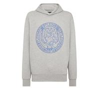 Sweatshirt PLEIN SPORT "Tiger", Jungen, Gr. XXL, 1008, grau, blau, Obermaterial: 88% Baumwolle, 12% Polyester, Sweatshirts Sweatshirt (98325613-XXL) 1008, grau, blau