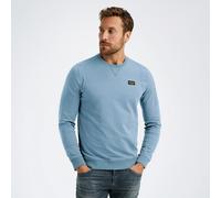 Sweatshirt PME LEGEND "Airstrip sweat", Herren, Gr. L, airy blau, Sweatware, Obermaterial: 95% Baumwolle, 5% Elasthan, unifarben, regular fit normal, Rundhals, Rippbündchen, Sweatshirts Sweatshirt, mi