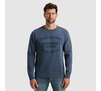 Sweatshirt PME LEGEND "Crewneck gd terry", Herren, Gr. XL, blau (true navy), Sweatware, Obermaterial: 100% Baumwolle, unifarben, regular fit taillenbedeckt, Rundhals, Rippbündchen, Sweatshirts Sweatsh