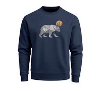 Sweatshirt Polygon Bär Mond Outdoor Wandern Natur Print Aufdruck Fashion Streetstyle - Polygon Bär navy 3XL