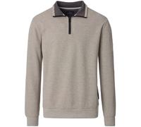 Sweatshirt Pullover - Troyerkragen - Struktur - beige Casa Moda