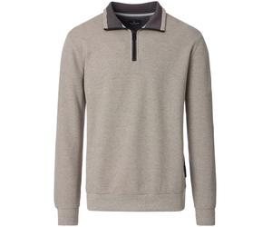 Sweatshirt Pullover - Troyerkragen - Struktur - beige Casa Moda