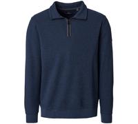 Sweatshirt Pullover - Troyerkragen - Struktur - dunkelblau Casa Moda